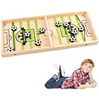 Sunshine smile Juego de Mesa de Hockey-Fast Sling Puck Juego-Juguete de Tablero de catapulta-Hockey de Madera-Juego de…
